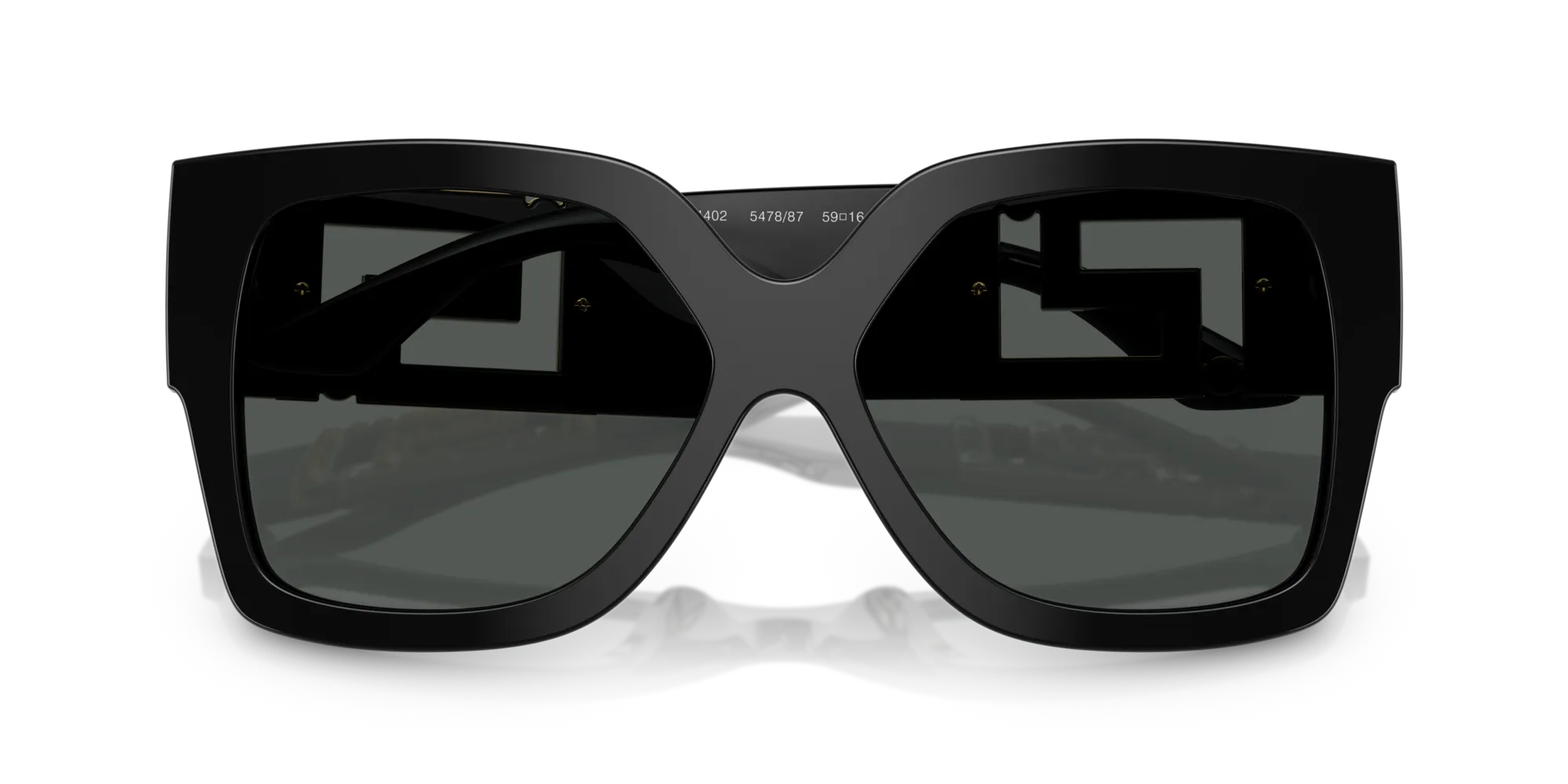 Versace VE4402 547887 Occhiali da sole Acetato Nero Grigio Squadrata Normale - immagine 2