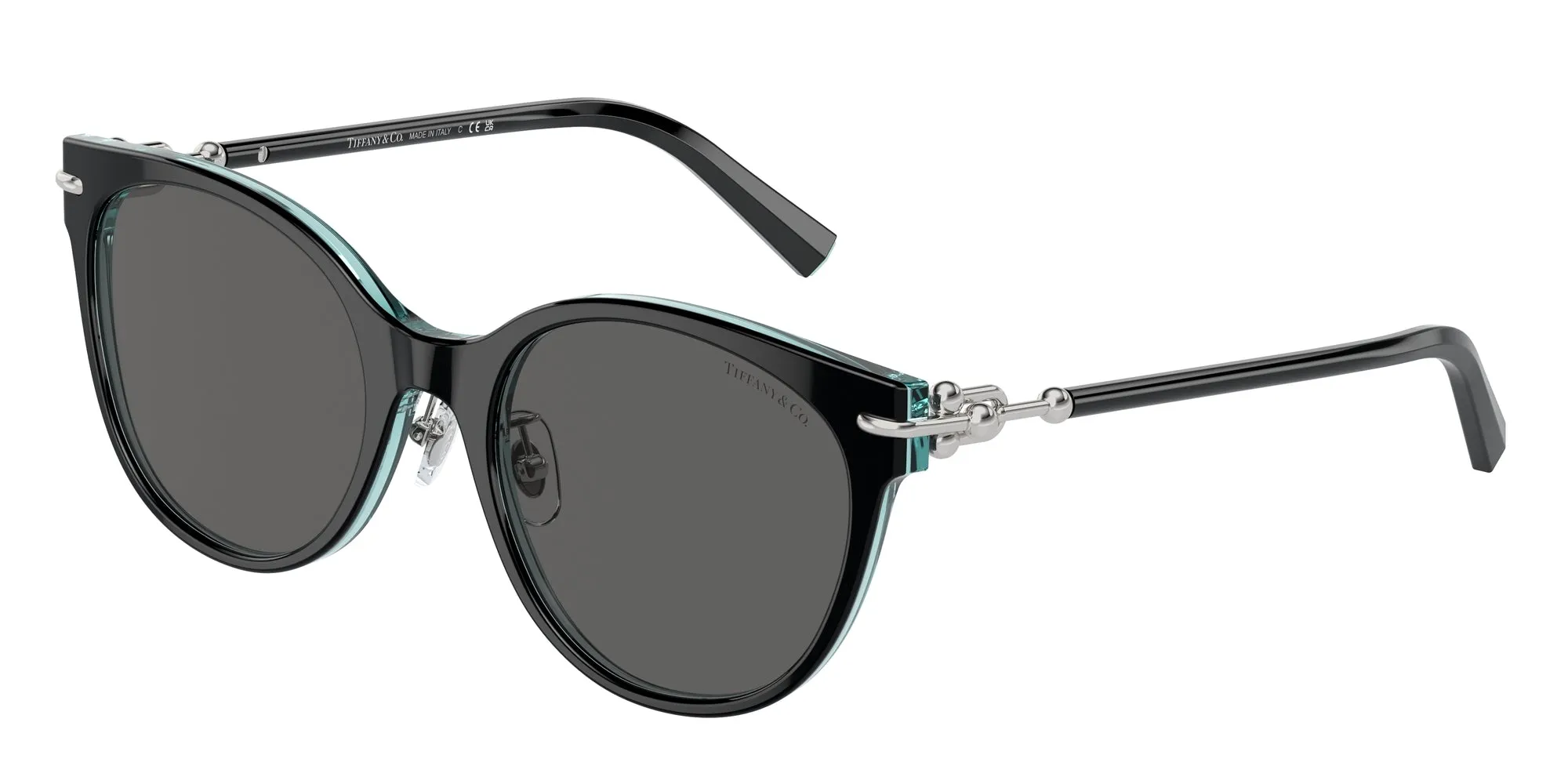 Tiffany TF4223D 8285S4 Occhiali da sole Acetato Nero Grigio Cat Eye Normale - immagine 1