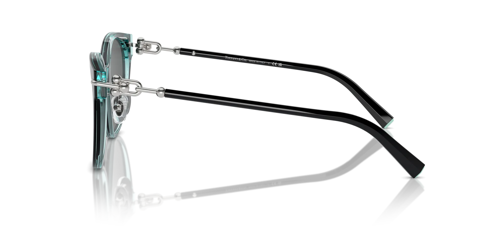Tiffany TF4223D 8285S4 Occhiali da sole Acetato Nero Grigio Cat Eye Normale - immagine 4
