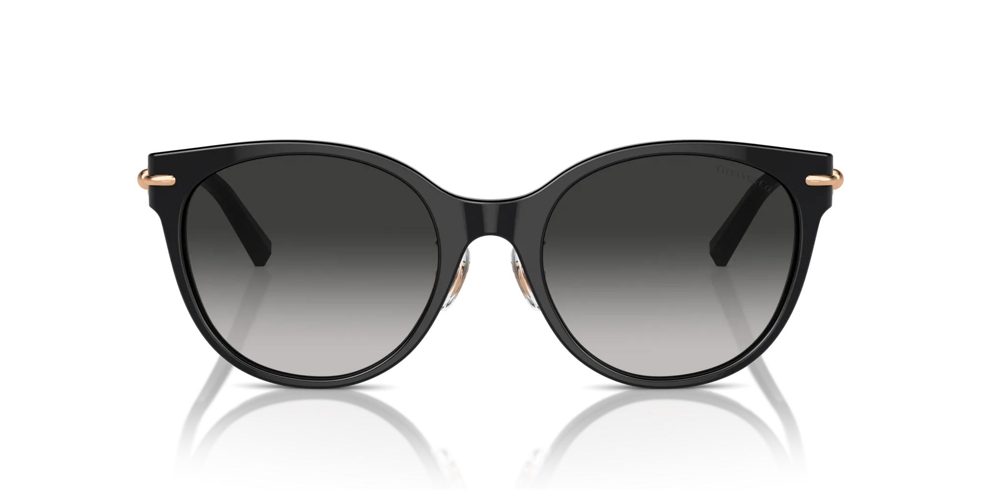 Tiffany TF4223D 80013C Occhiali da sole Acetato Nero Grigio Cat Eye Normale Sfumato - immagine 3
