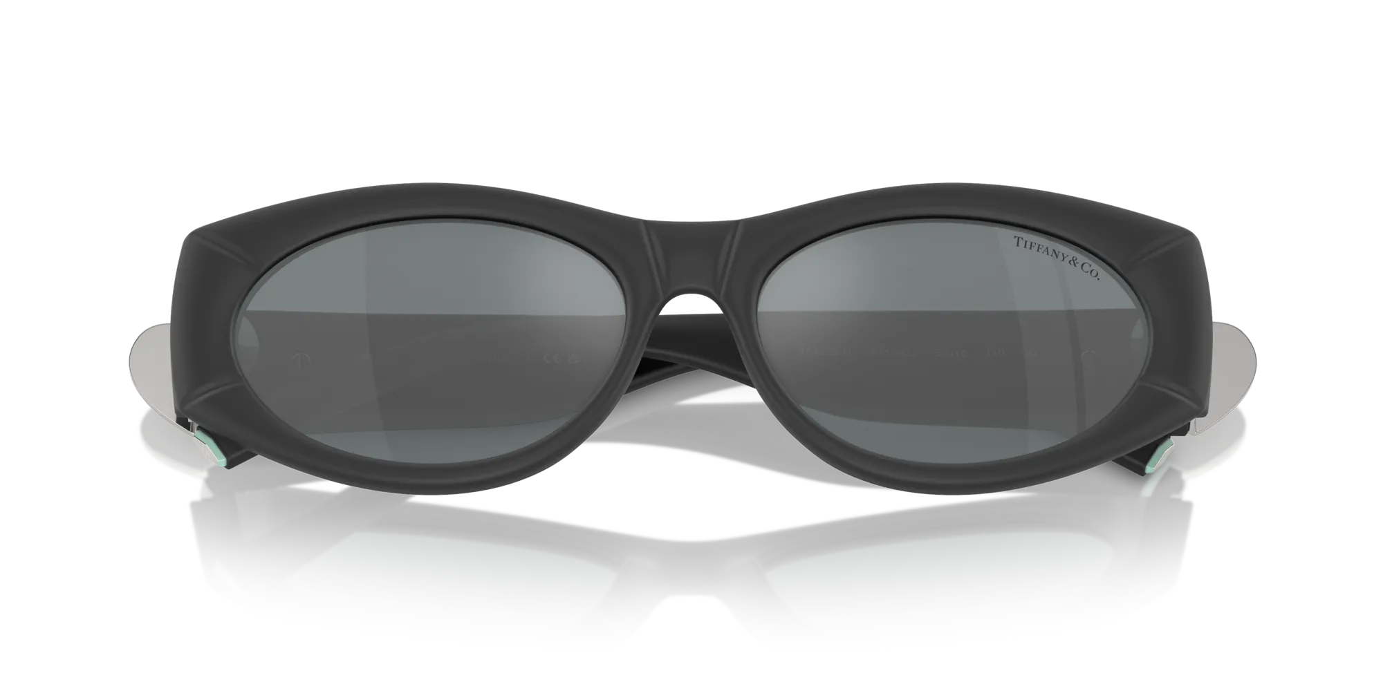 Tiffany TF4222U 84136G Occhiali da sole Iniettato Nero Grigio Rotonda Specchiate Specchiato - immagine 2