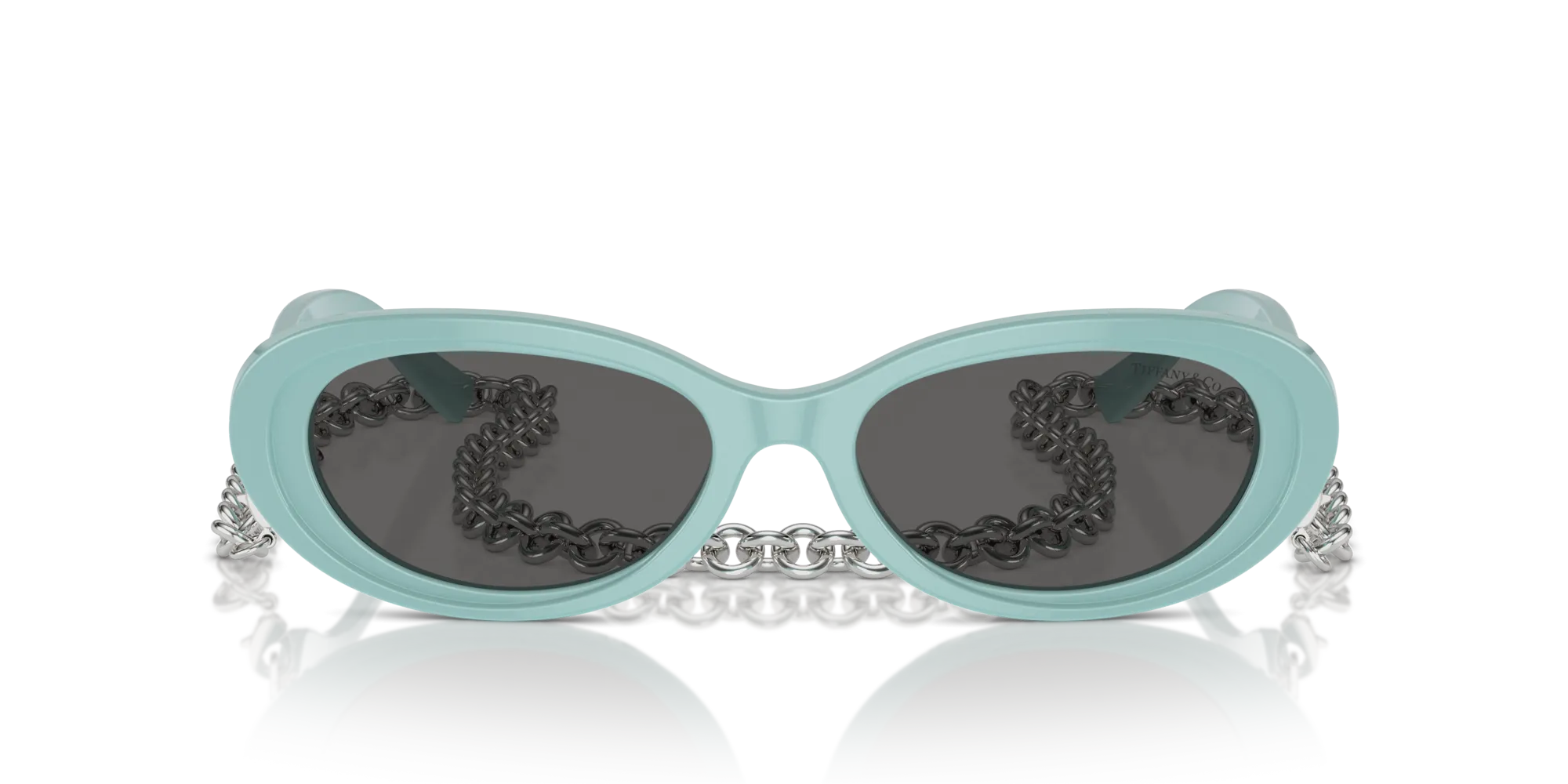 Tiffany TF4221 8388S4 Occhiali da sole Acetato Blu Grigio Rotonda Normale - immagine 3