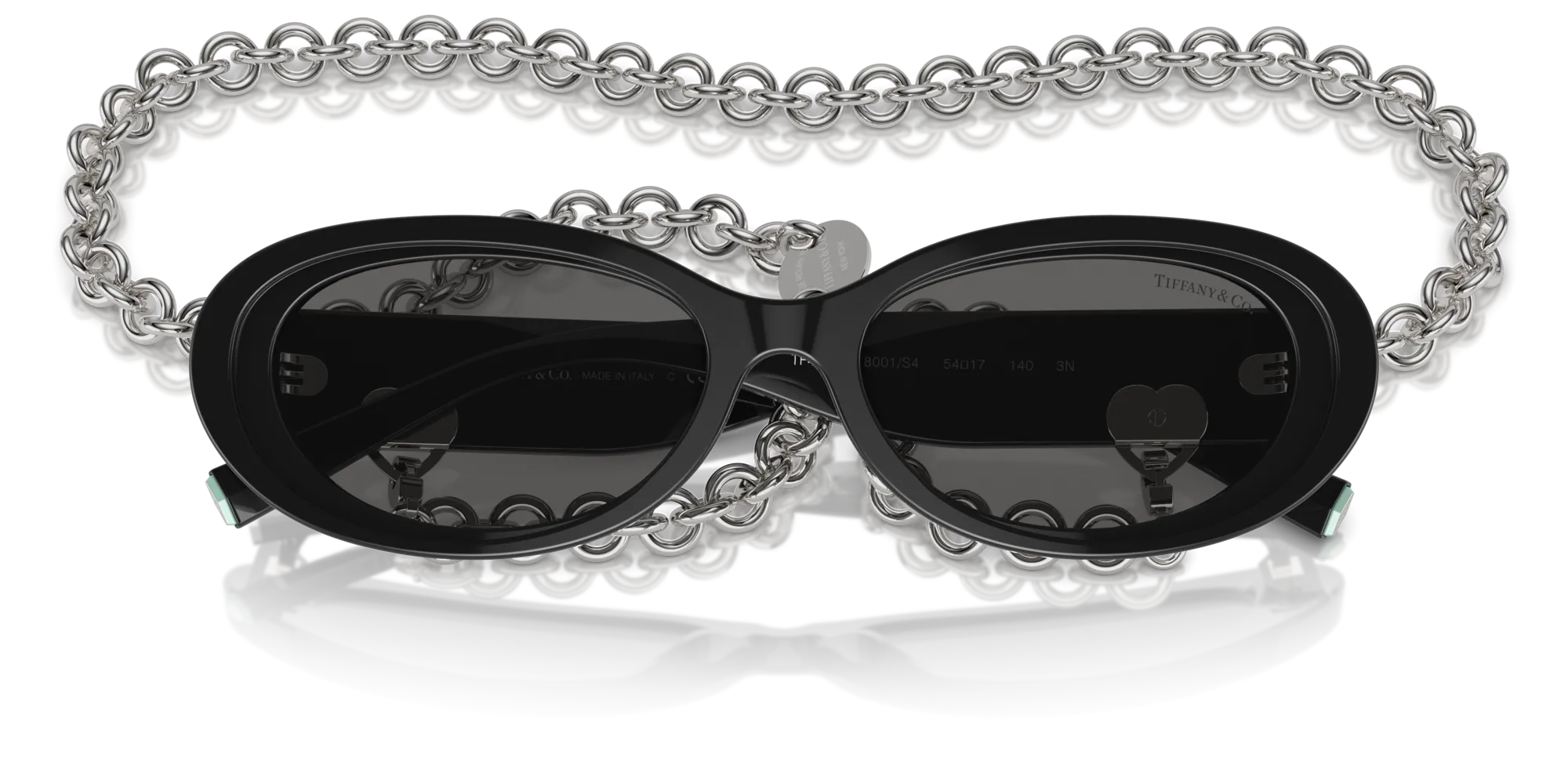Tiffany TF4221 8001S4 Occhiali da sole Acetato Nero Grigio Rotonda Normale - immagine 2