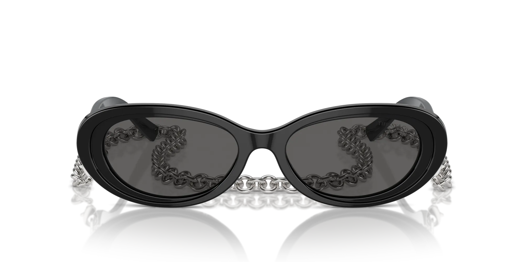 Tiffany TF4221 8001S4 Occhiali da sole Acetato Nero Grigio Rotonda Normale - immagine 3