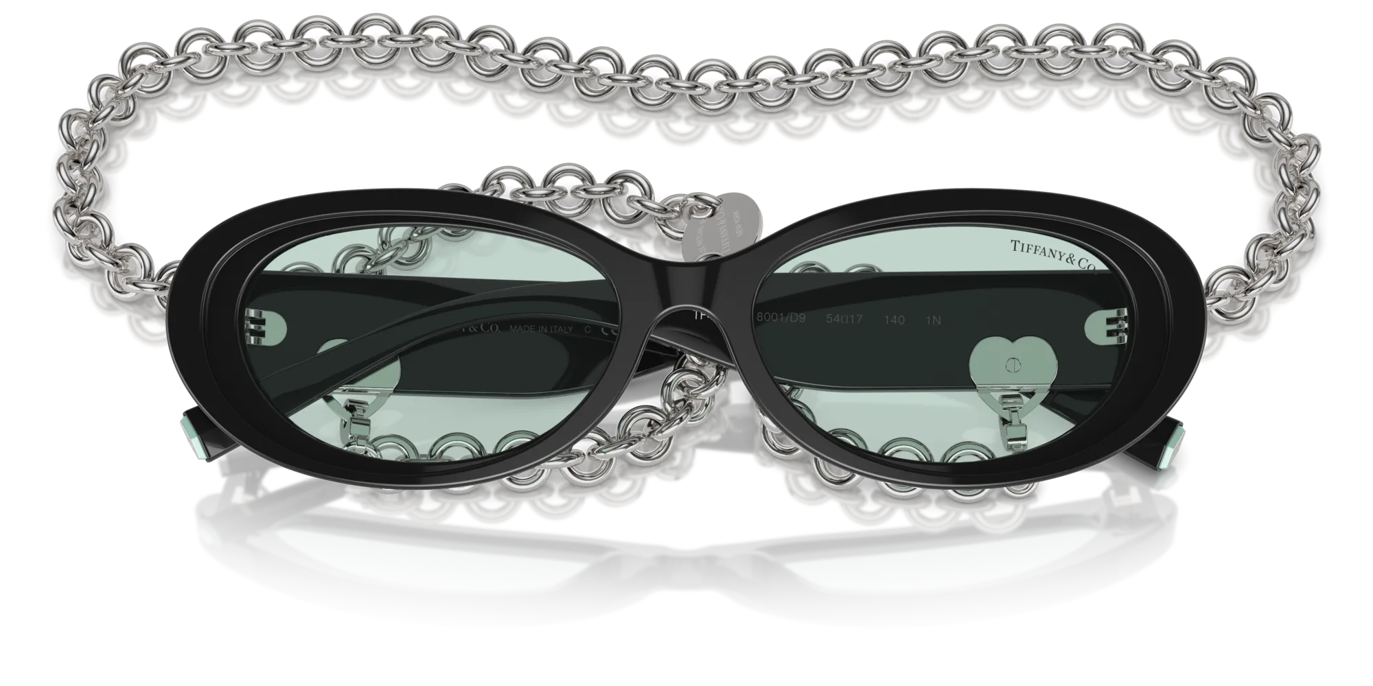Tiffany TF4221 8001D9 Occhiali da sole Acetato Nero Blu Rotonda Normale - immagine 2