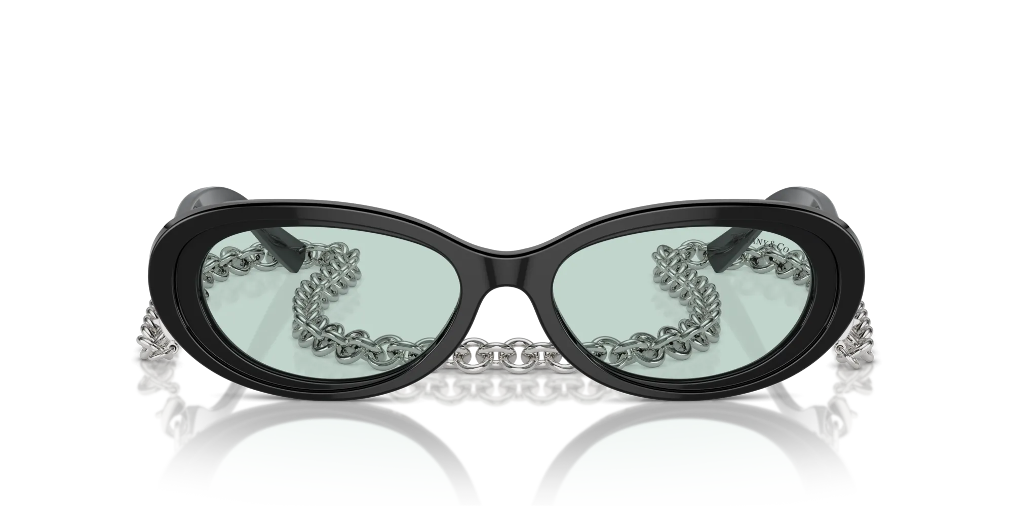 Tiffany TF4221 8001D9 Occhiali da sole Acetato Nero Blu Rotonda Normale - immagine 3