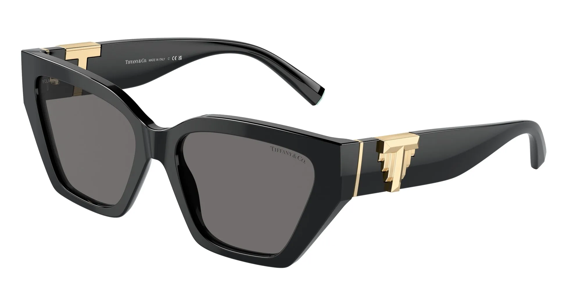 Tiffany TF4218 800181 Occhiali da sole Acetato Nero Grigio Cat Eye Polarizzata - immagine 1