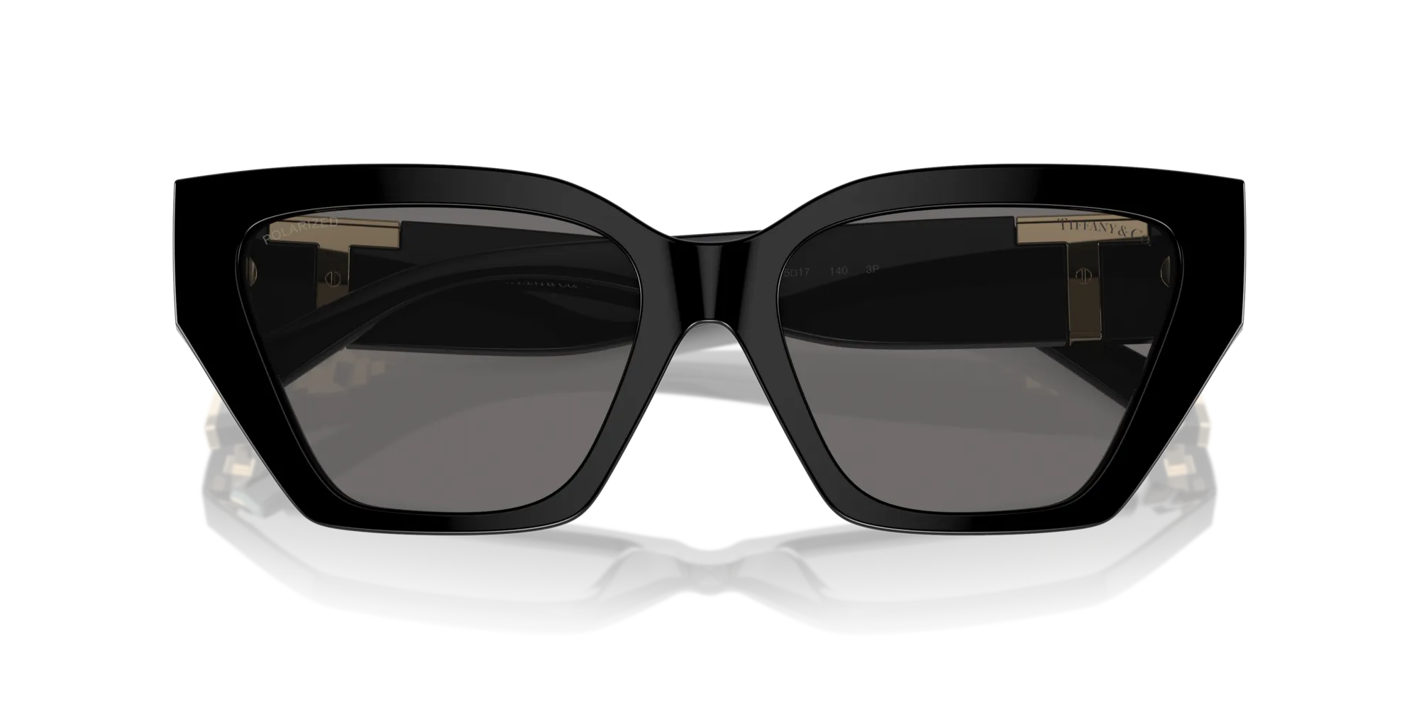 Tiffany TF4218 800181 Occhiali da sole Acetato Nero Grigio Cat Eye Polarizzata - immagine 2
