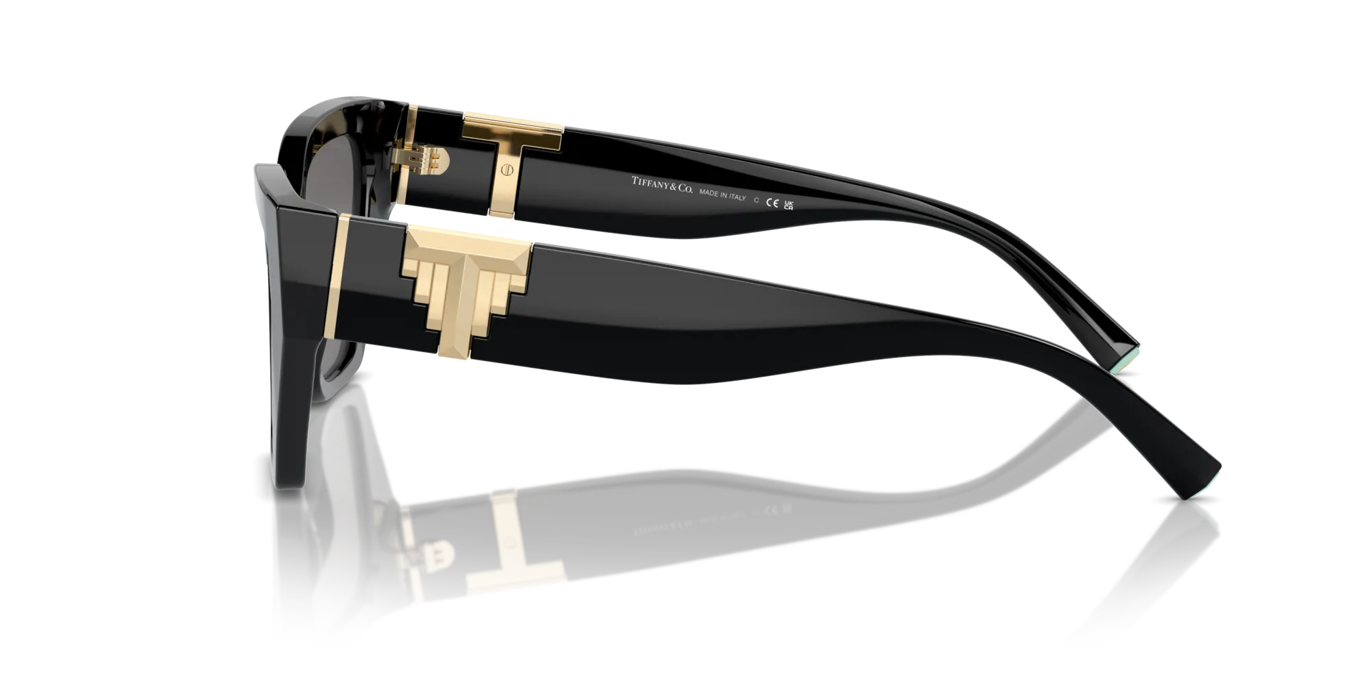 Tiffany TF4218 800181 Occhiali da sole Acetato Nero Grigio Cat Eye Polarizzata - immagine 4