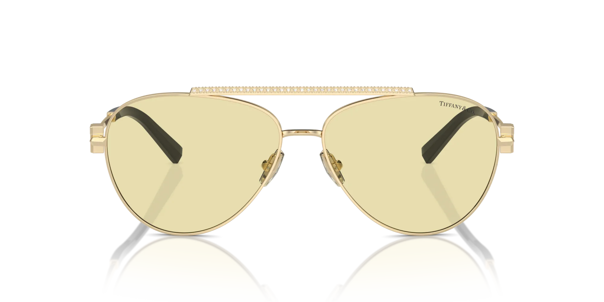 Tiffany TF3101B 6210M4 Occhiali da sole Acciaio Oro Marrone Pilot Fotocromatiche - immagine 3