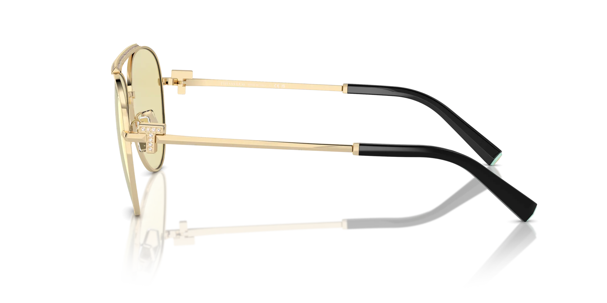 Tiffany TF3101B 6210M4 Occhiali da sole Acciaio Oro Marrone Pilot Fotocromatiche - immagine 4