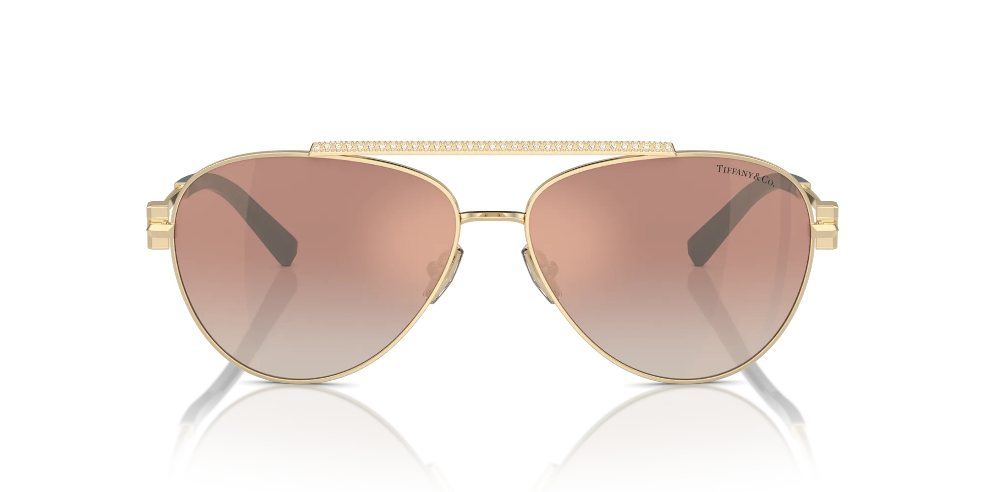Tiffany TF3101B 62093N Occhiali da sole Acciaio Oro Rosa Pilot Normale Sfumato - immagine 3
