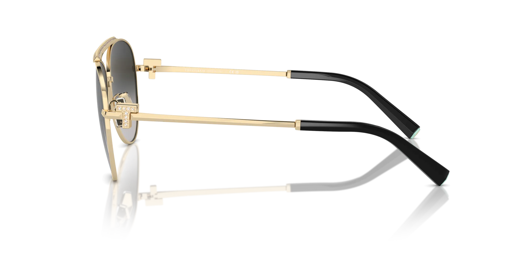 Tiffany TF3101B 60213C Occhiali da sole Acciaio Oro Grigio Pilot Normale Sfumato - immagine 4