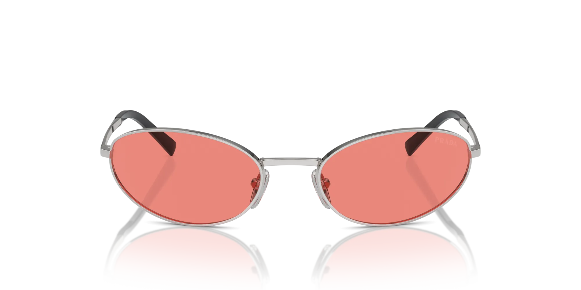 Prada PR A59S 1BC20B Occhiali da sole Acciaio Argento Rosa Rotonda Normale - immagine 3