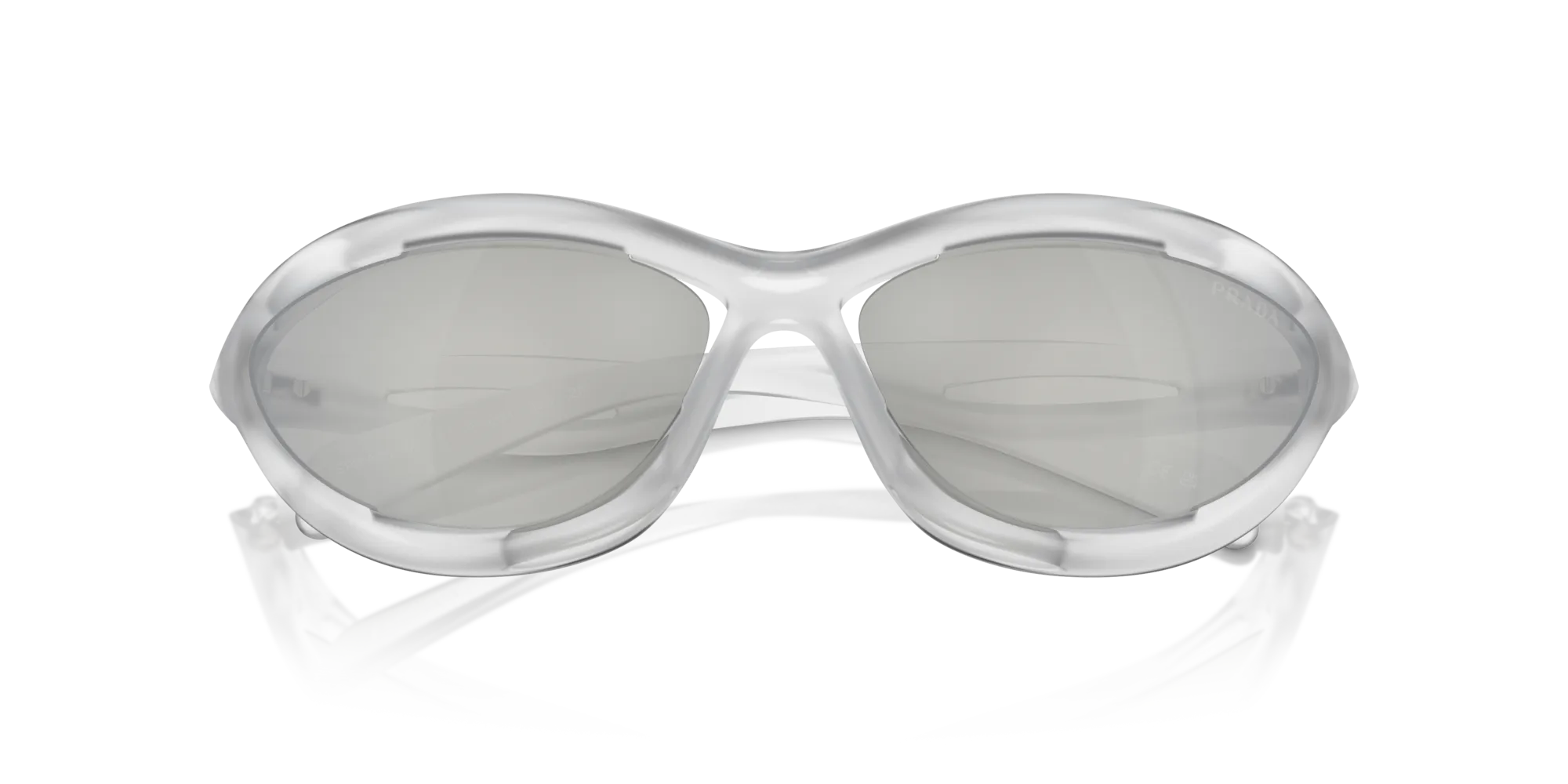 Prada PR A23S 14V60H Occhiali da sole Nylon Trasparente Argento Cat Eye Specchiate Specchiato - immagine 2