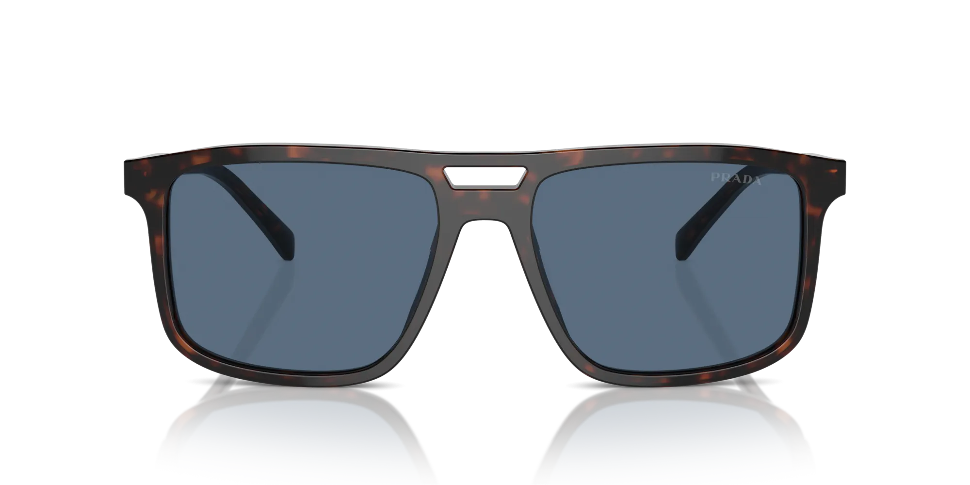 Prada PR A22S 17N06A Occhiali da sole Acetato Tartaruga Blu Squadrata Normale - immagine 3