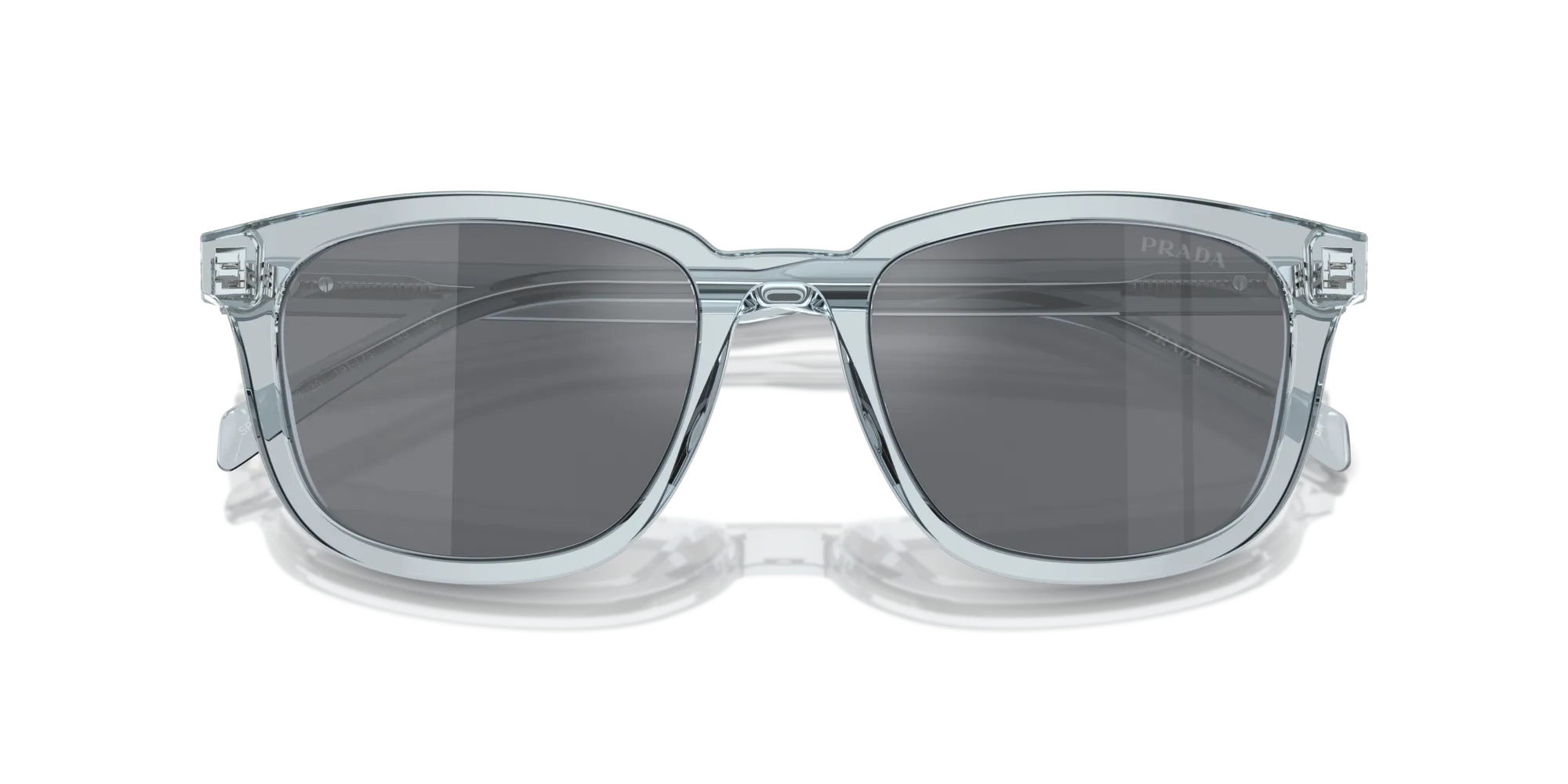 Prada PR A21S 19T175 Occhiali da sole Acetato Blu Grigio Pillow Normale Flash - immagine 2