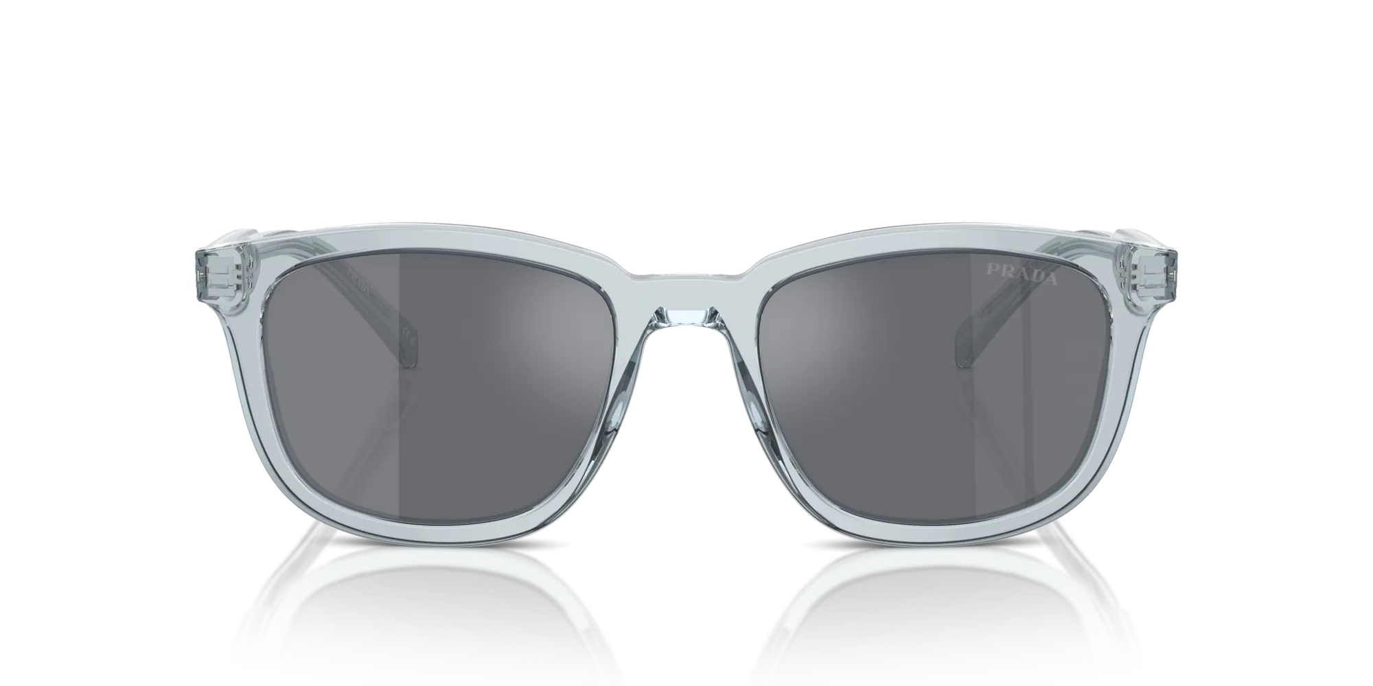 Prada PR A21S 19T175 Occhiali da sole Acetato Blu Grigio Pillow Normale Flash - immagine 3