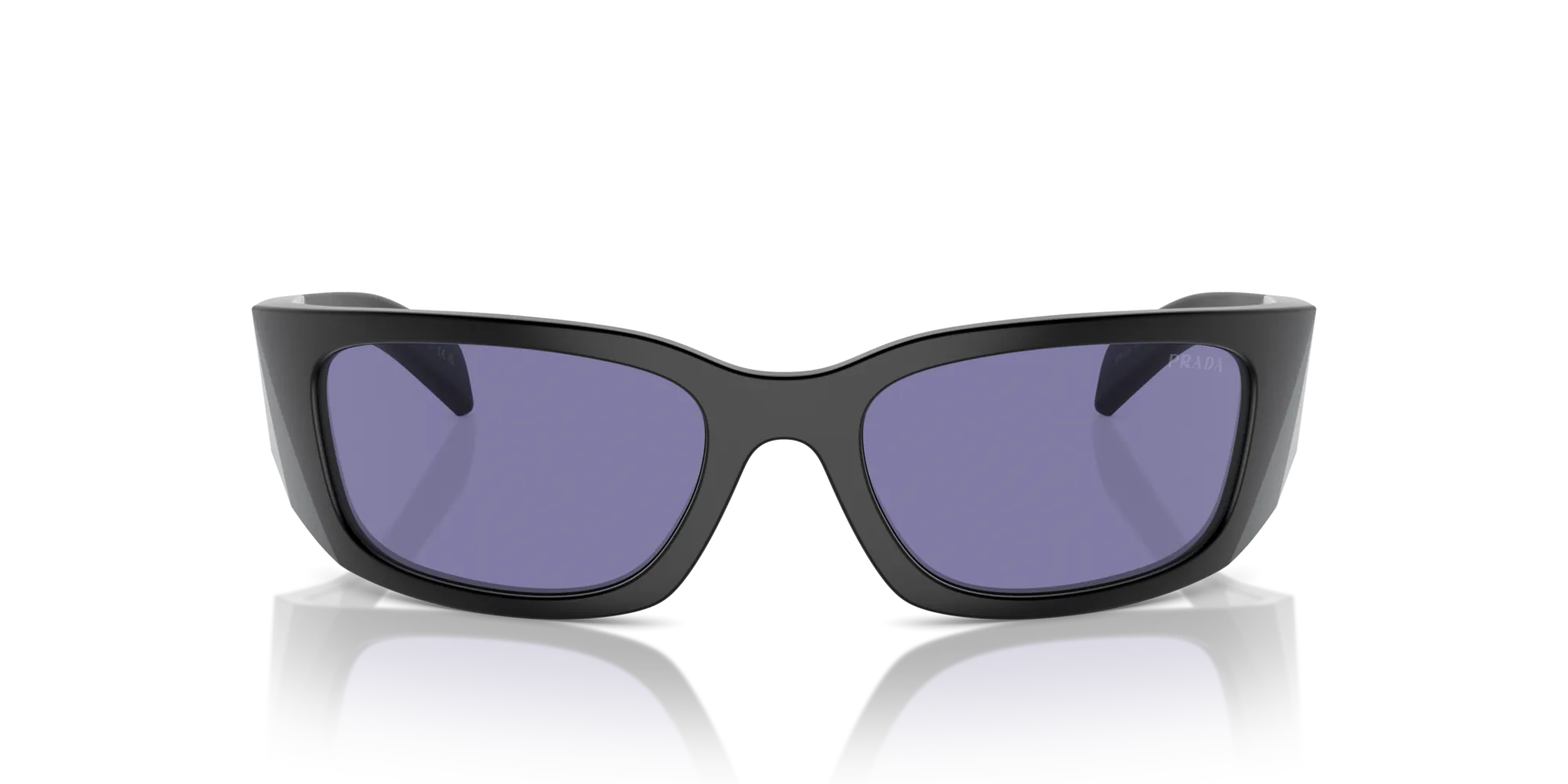 Prada PR A19S 1BO40G Occhiali da sole Acetato Nero Viola Farfalla Normale - immagine 3