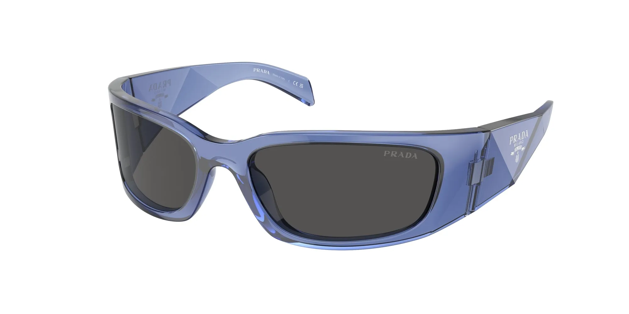 Prada PR A19S 15R5S0 Occhiali da sole Acetato Viola Grigio Farfalla Normale - immagine 1