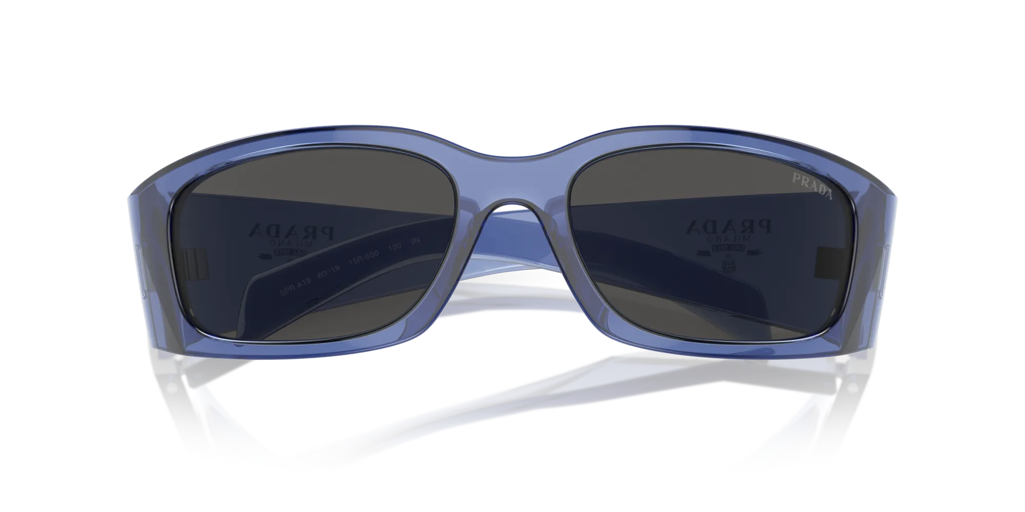 Prada PR A19S 15R5S0 Occhiali da sole Acetato Viola Grigio Farfalla Normale - immagine 2