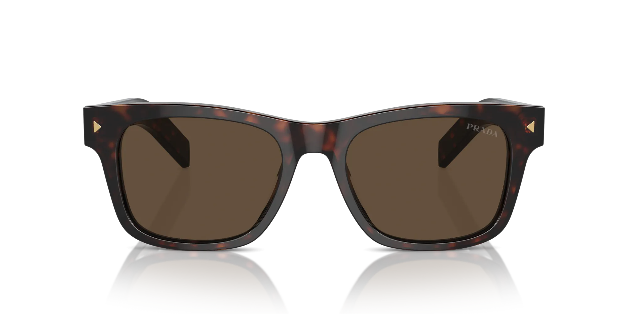 Prada PR A17S 17N70F Occhiali da sole Acetato Tartaruga Marrone Squadrata Normale Antiriflesso - immagine 3