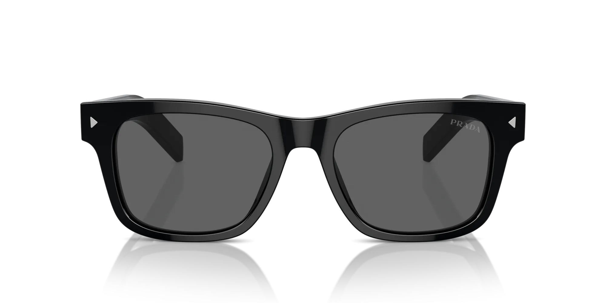 Prada PR A17S 16K731 Occhiali da sole Acetato Nero Grigio Squadrata Normale - immagine 3