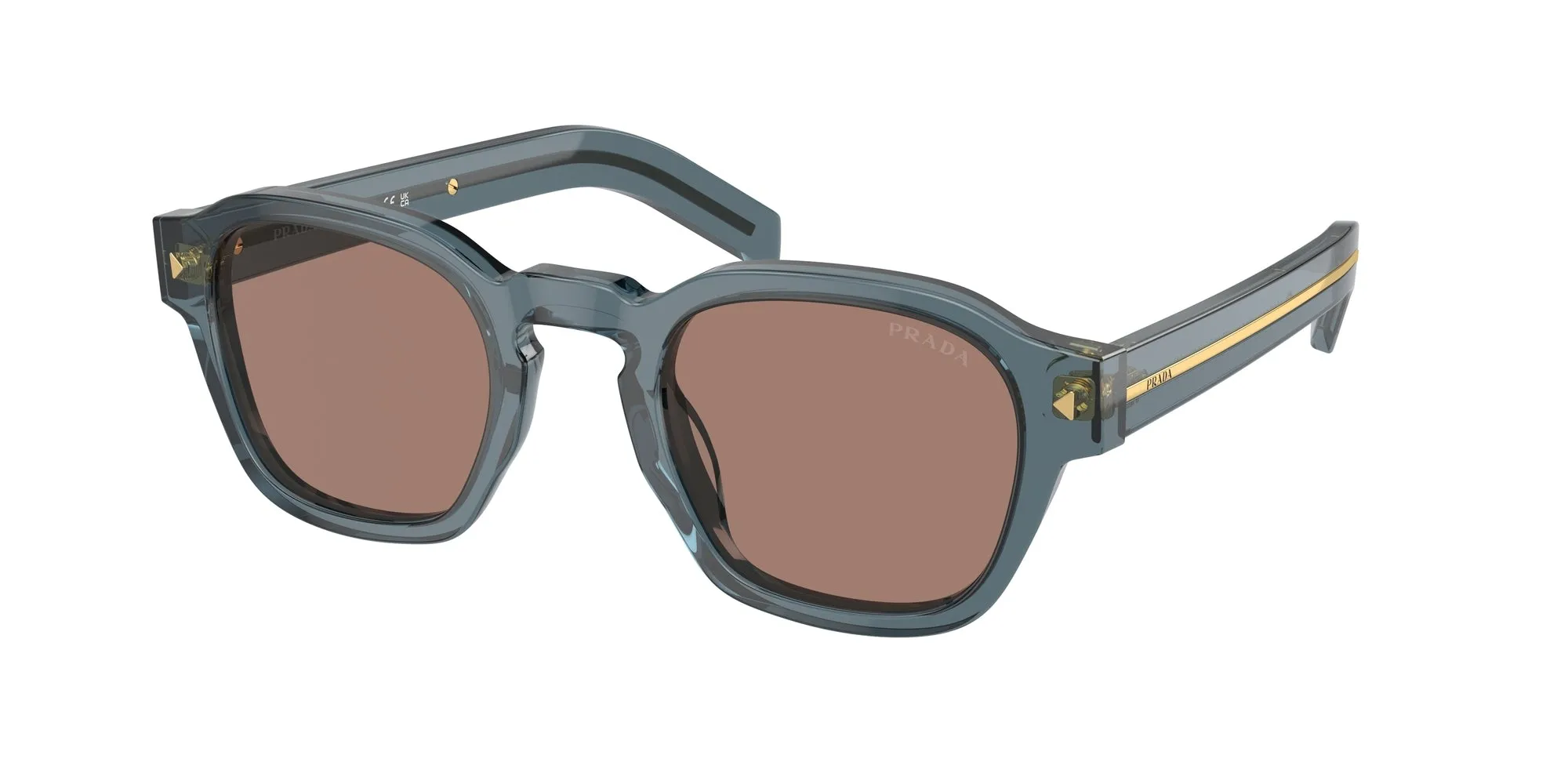 Prada PR A16S 17T05D Occhiali da sole Acetato Blu Marrone Pantos Normale - immagine 1