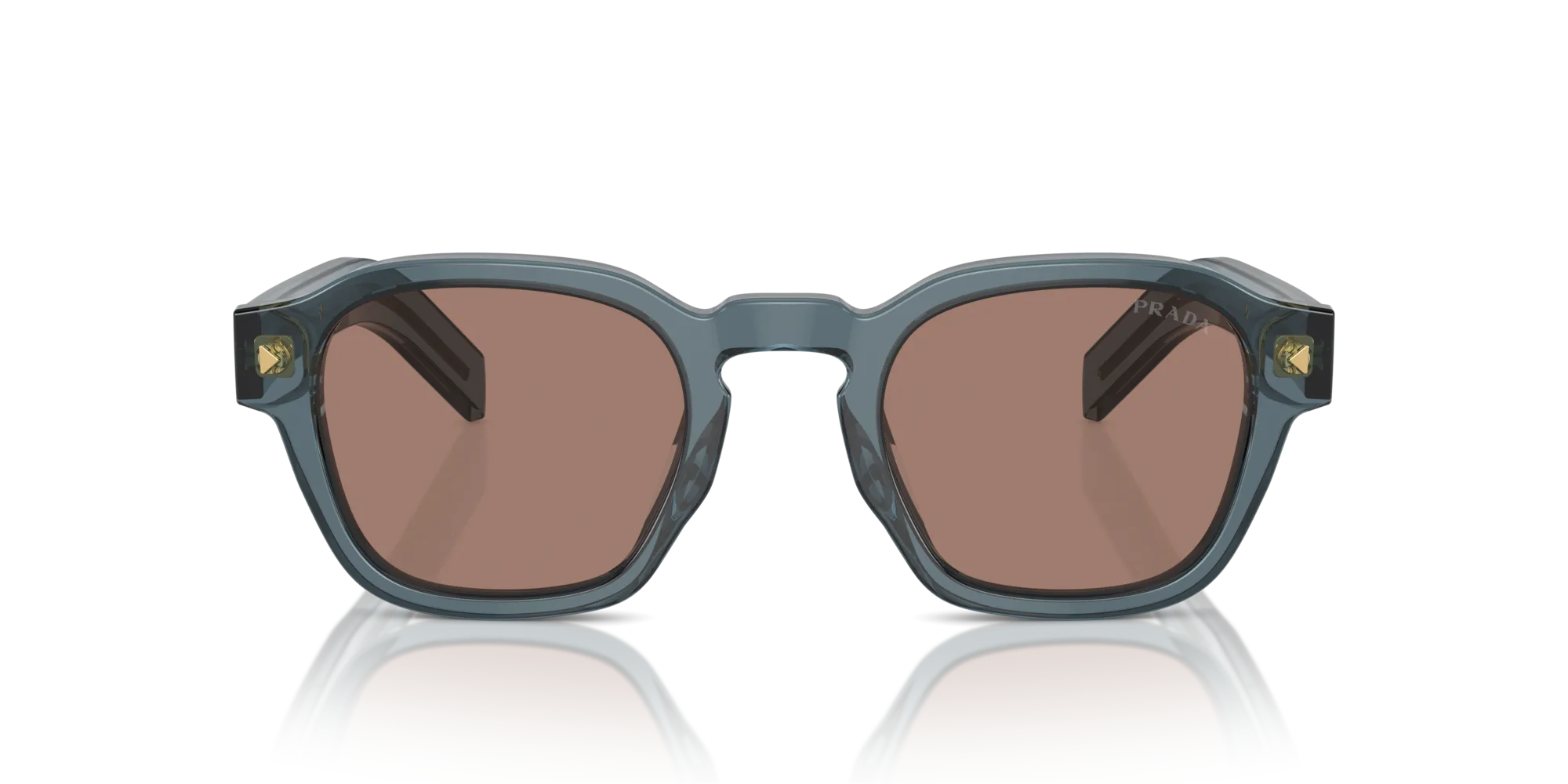 Prada PR A16S 17T05D Occhiali da sole Acetato Blu Marrone Pantos Normale - immagine 3