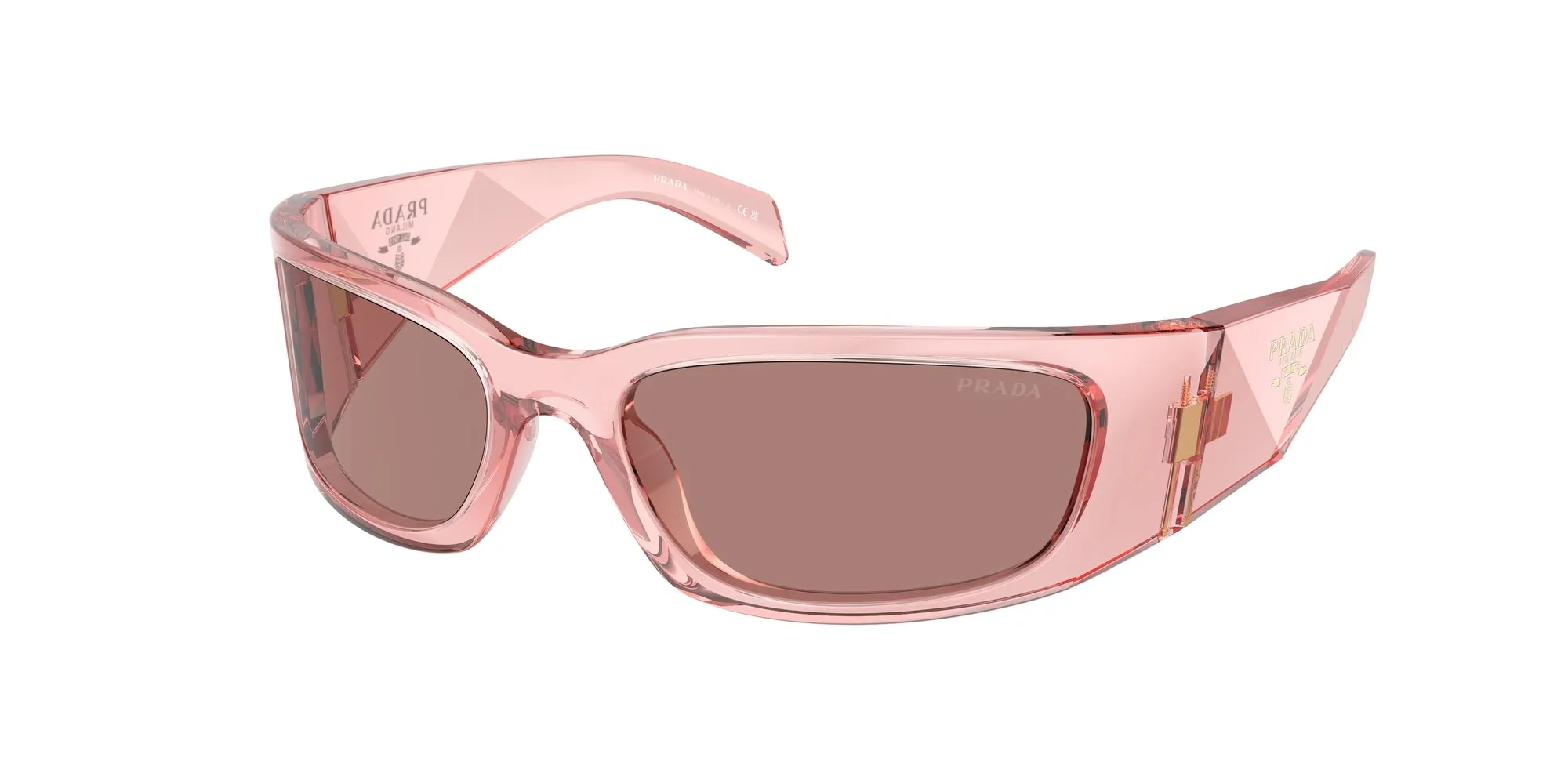 Prada PR A14S 19Q10D Occhiali da sole Acetato Rosa Marrone Farfalla Normale - immagine 1