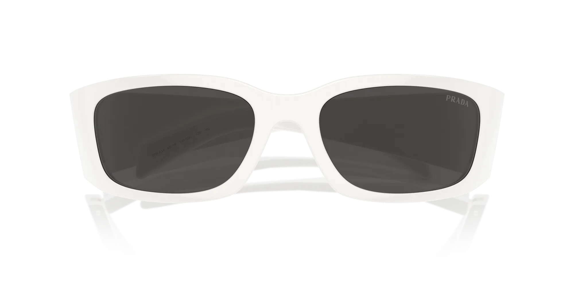 Prada PR A14S 1425S0 Occhiali da sole Acetato Bianco Grigio Farfalla Normale - immagine 2