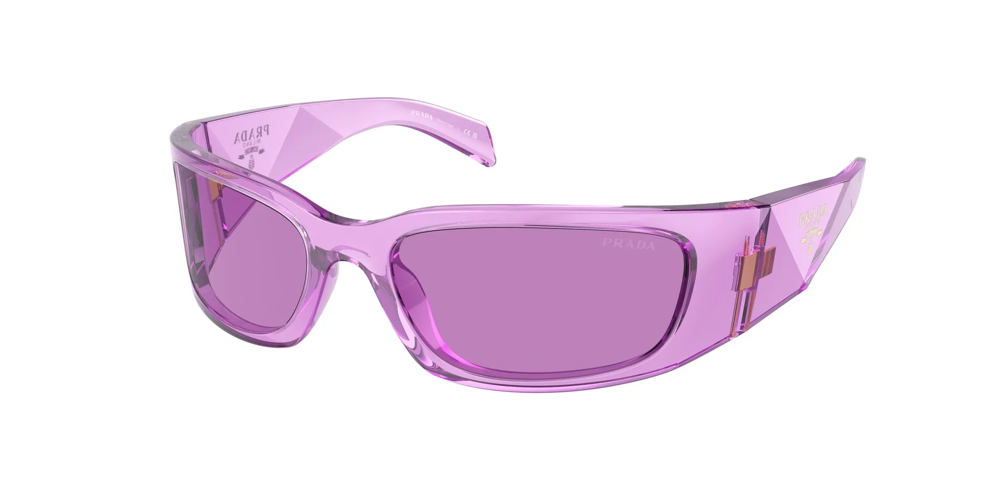 Prada PR A14S 13R30G Occhiali da sole Acetato Trasparente Viola Farfalla Normale - immagine 1