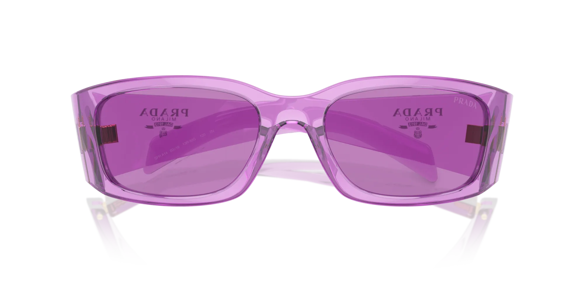 Prada PR A14S 13R30G Occhiali da sole Acetato Trasparente Viola Farfalla Normale - immagine 2