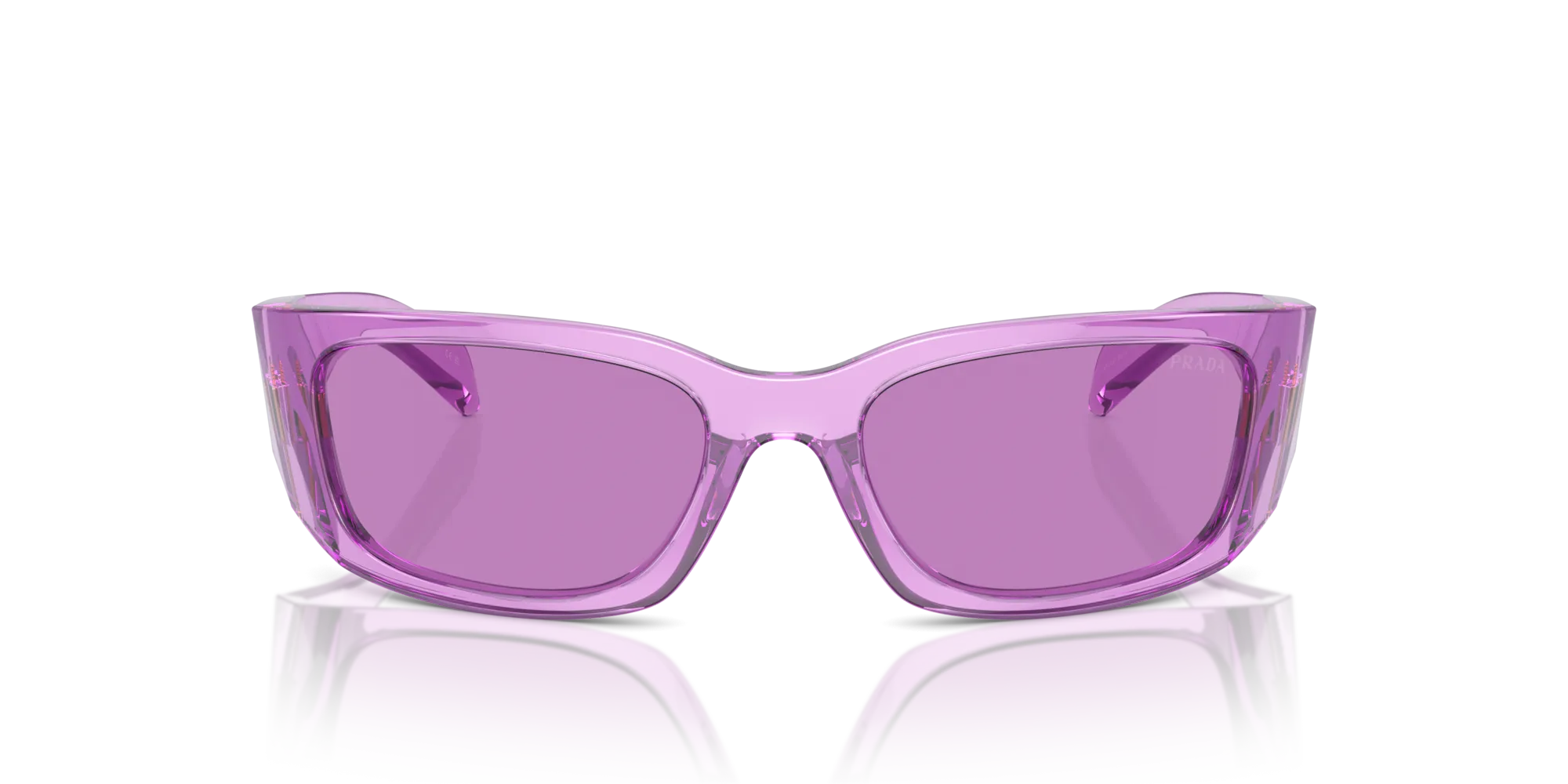 Prada PR A14S 13R30G Occhiali da sole Acetato Trasparente Viola Farfalla Normale - immagine 3