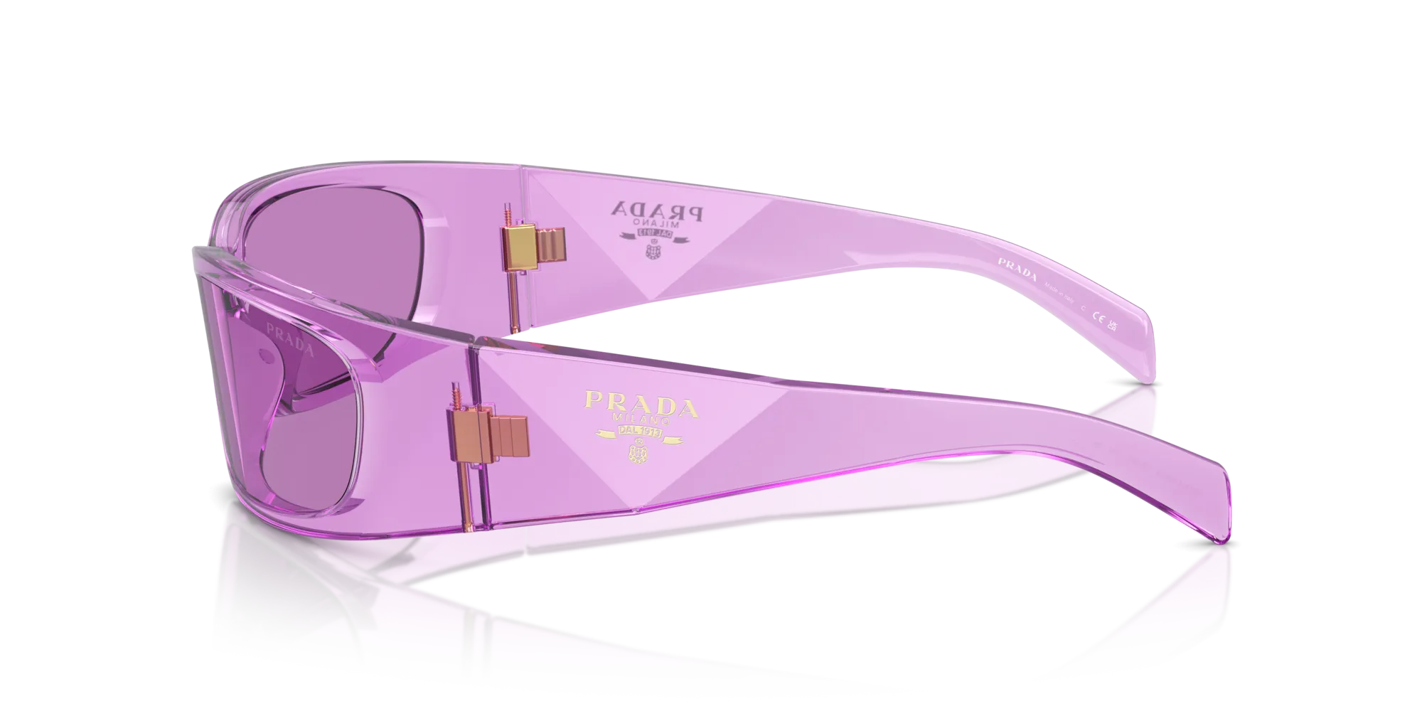 Prada PR A14S 13R30G Occhiali da sole Acetato Trasparente Viola Farfalla Normale - immagine 4