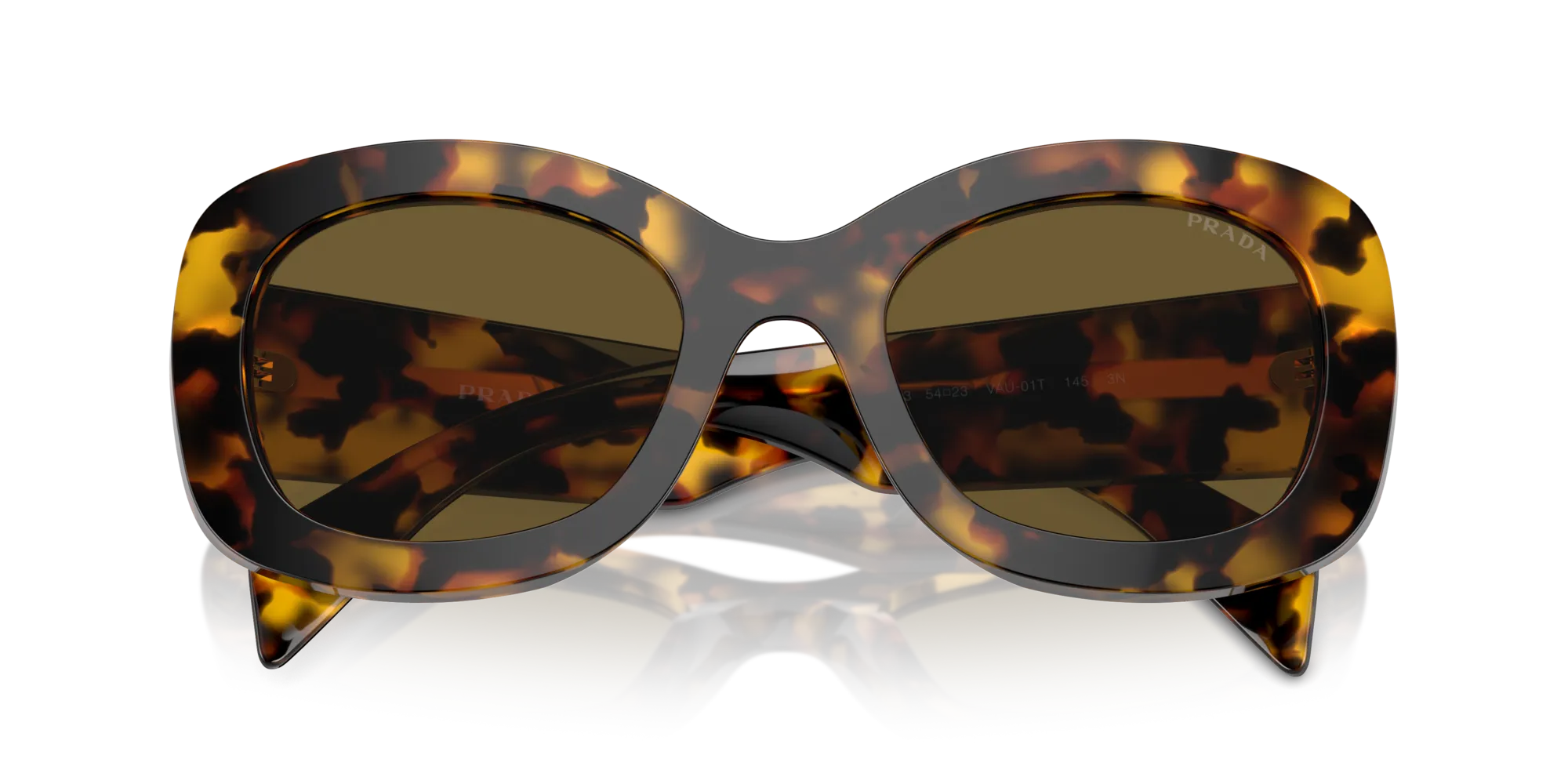 Prada PR A13S VAU01T Occhiali da sole Acetato Tartaruga Marrone Rotonda Normale - immagine 2