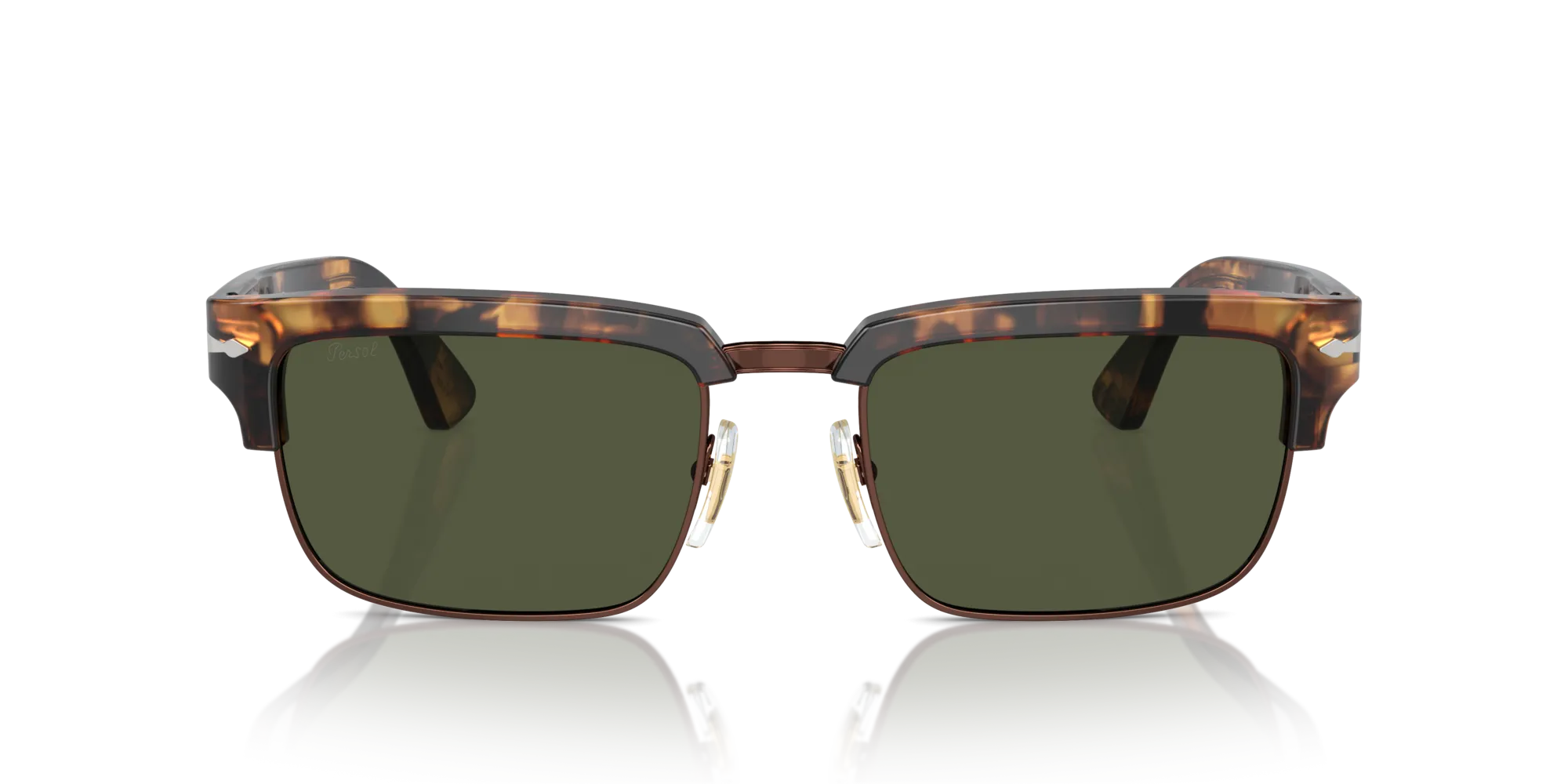 Persol PO3354S 110231 Occhiali da sole Acetato Tartaruga Verde Squadrata Normale - immagine 3