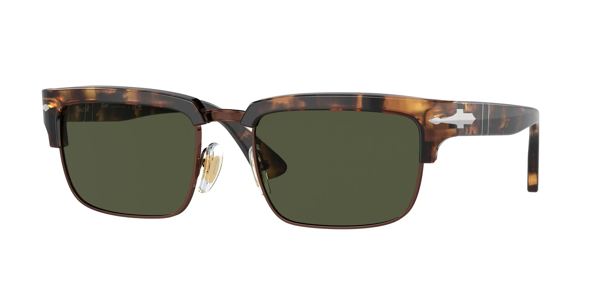 Persol PO3354S 110231 Occhiali da sole Acetato Tartaruga Verde Squadrata Normale - immagine 1