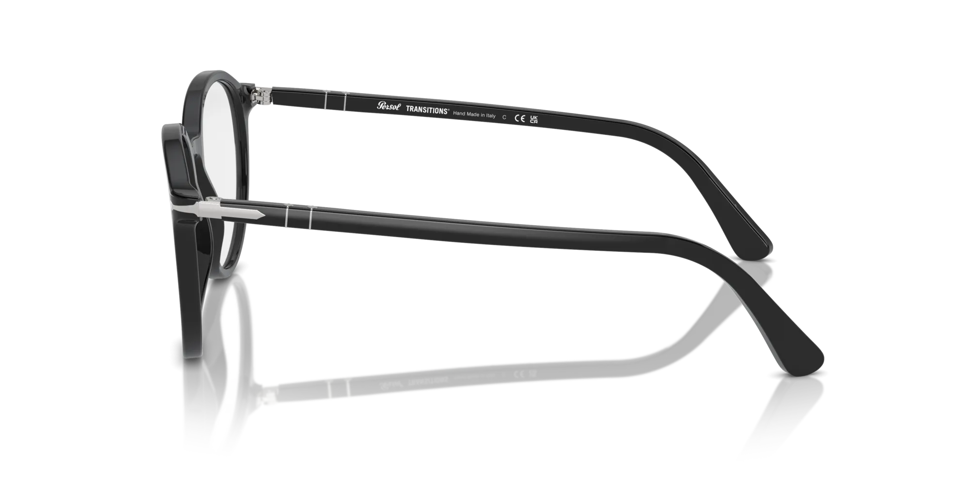 Persol PO3350S 95/GG Occhiali da sole Acetato Nero Blu Pantos Fotocromatiche Fotocromatico - immagine 4