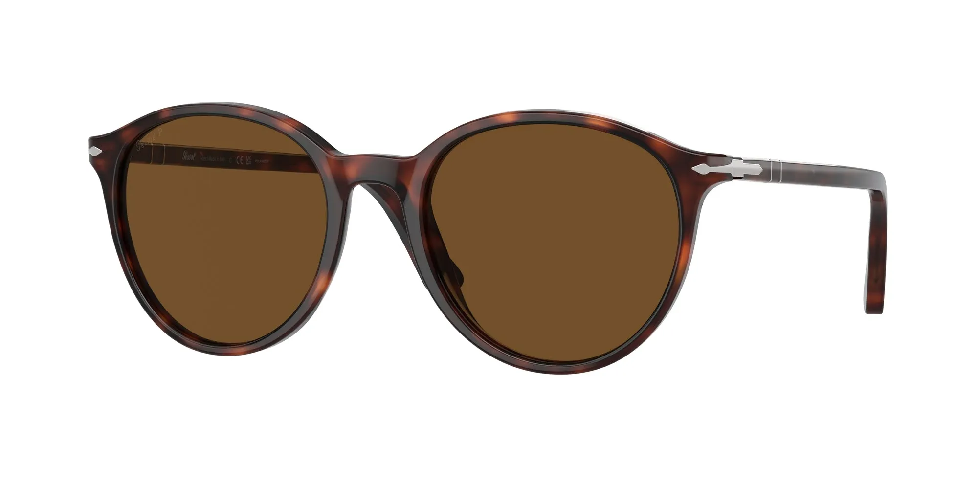 Persol PO3350S 24/57 Occhiali da sole Acetato Tartaruga Marrone Pantos Polarizzata - immagine 1