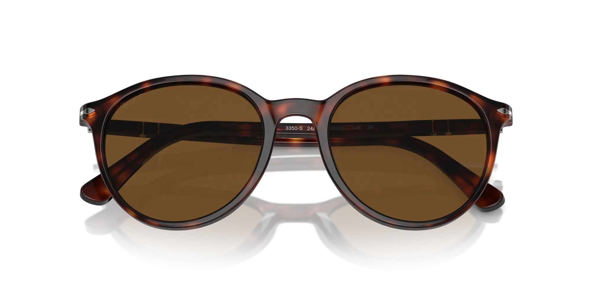 Persol PO3350S 24/57 Occhiali da sole Acetato Tartaruga Marrone Pantos Polarizzata - immagine 2