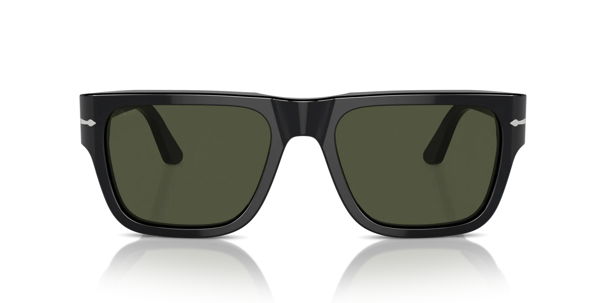 Persol PO3348S 95/31 Occhiali da sole Acetato Nero Verde Squadrata Normale - immagine 3