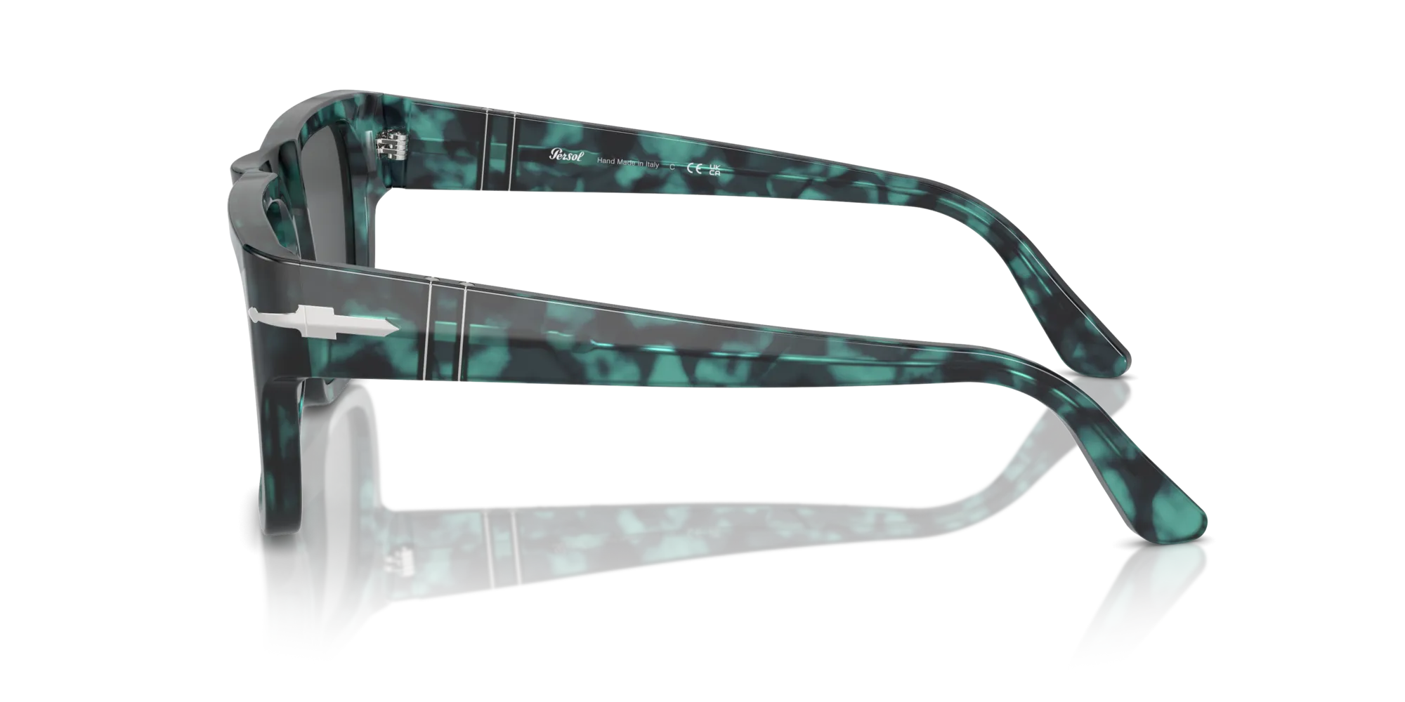 Persol PO3348S 1211B1 Occhiali da sole Acetato Blu Grigio Squadrata Normale - immagine 4