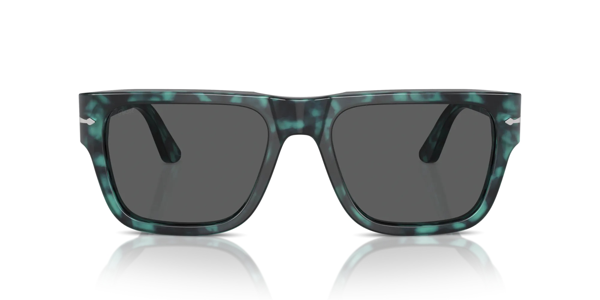 Persol PO3348S 1211B1 Occhiali da sole Acetato Blu Grigio Squadrata Normale - immagine 3