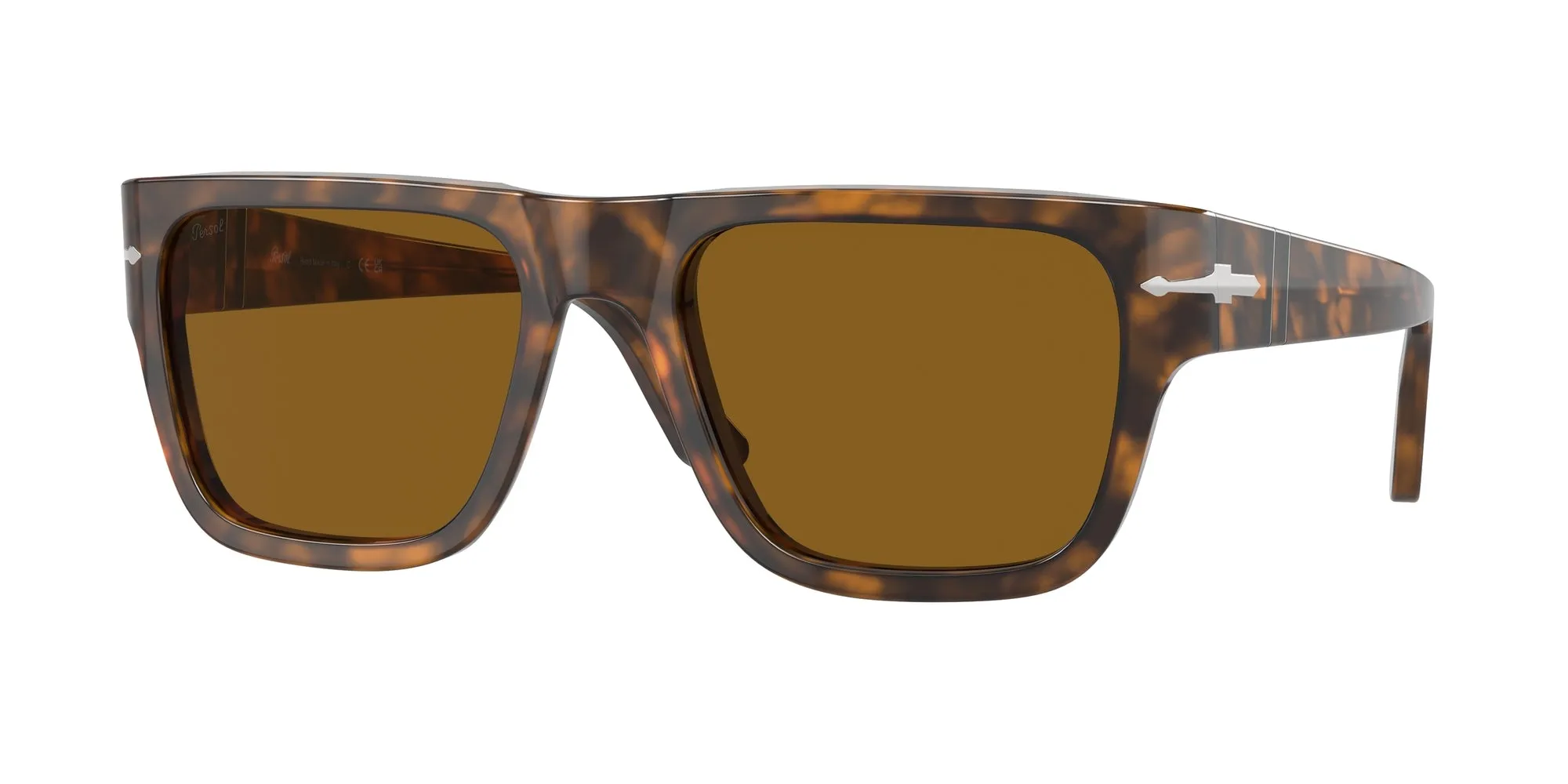 Persol PO3348S 121033 Occhiali da sole Acetato Marrone Marrone Squadrata Normale - immagine 1