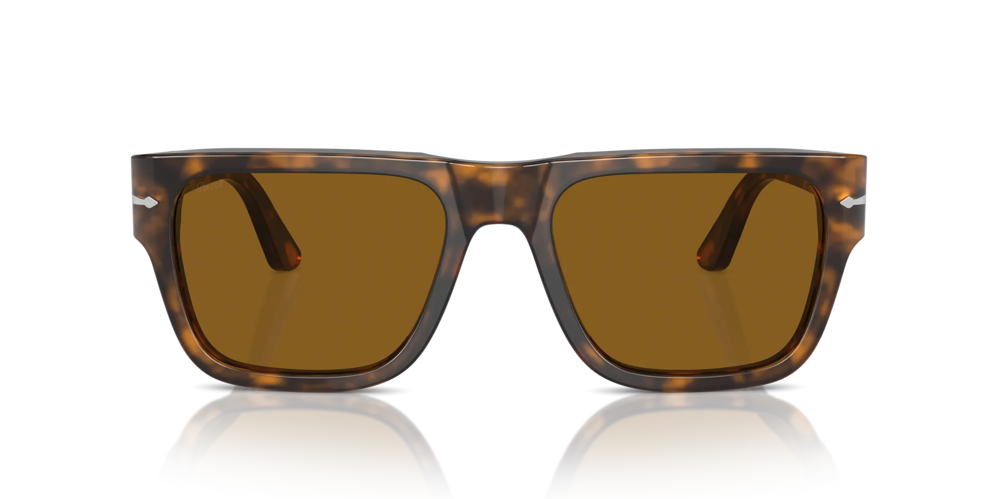 Persol PO3348S 121033 Occhiali da sole Acetato Marrone Marrone Squadrata Normale - immagine 3