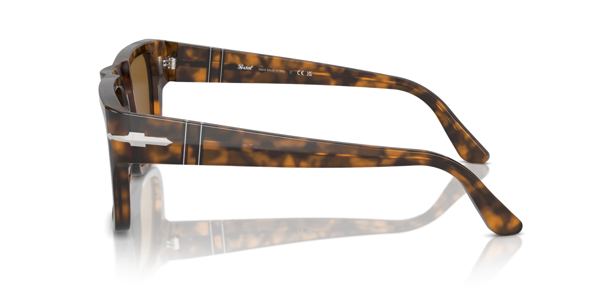 Persol PO3348S 121033 Occhiali da sole Acetato Marrone Marrone Squadrata Normale - immagine 4