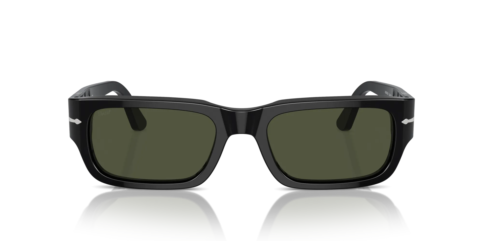 Persol PO3347S ADRIEN 95/31 Occhiali da sole Acetato Nero Verde Squadrata Normale - immagine 3