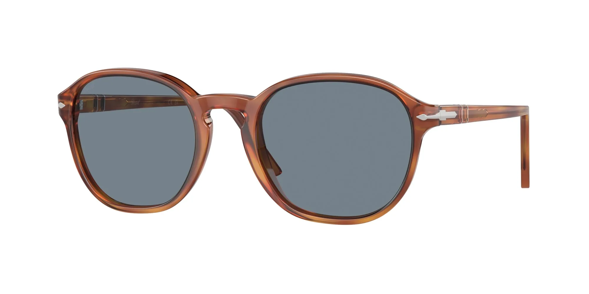 Persol PO3343S 96/56 Occhiali da sole Acetato Marrone Blu Pillow Normale Antiriflesso - immagine 1