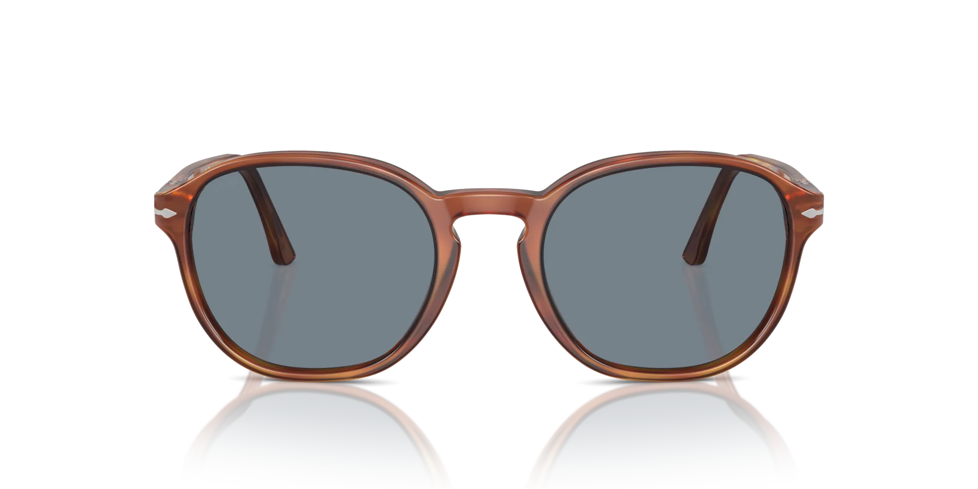 Persol PO3343S 96/56 Occhiali da sole Acetato Marrone Blu Pillow Normale Antiriflesso - immagine 3